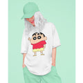 Hello Shinchan Unisex Oversized T-Shirt — White