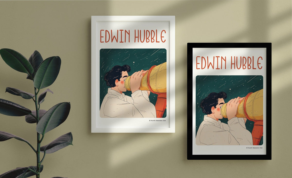 Edwin Hubble Framed Poster — front view
