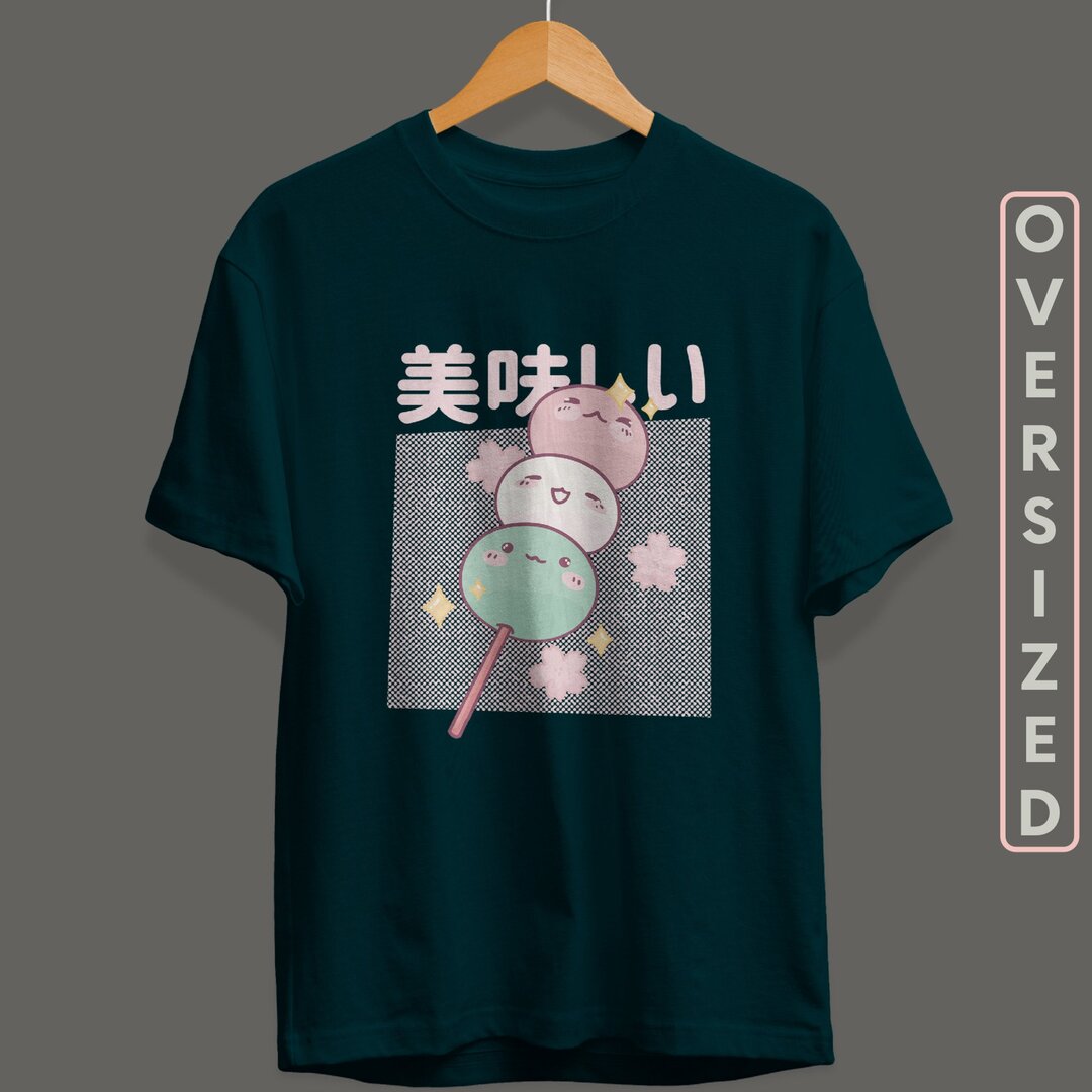Kawaii Mochi Food Unisex Oversized T-Shirt