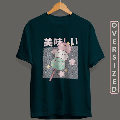 Kawaii Mochi Food Unisex Oversized T-Shirt