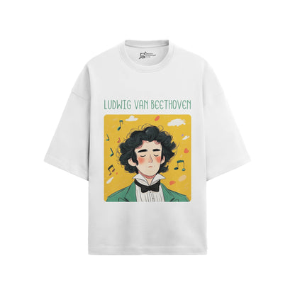 Ludwig van Beethoven Oversized French Terry T-Shirt #GeniusDoodles