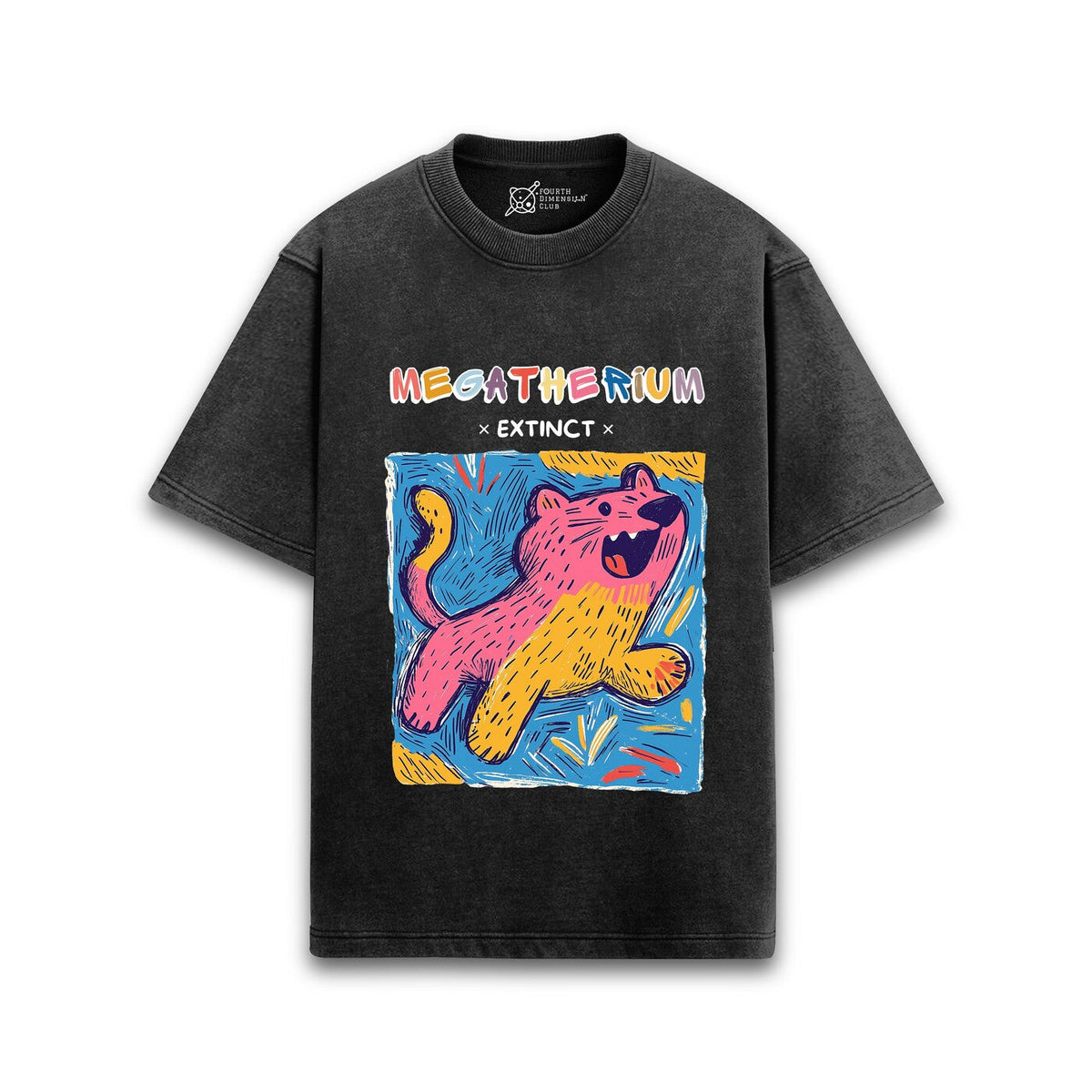 Megatherium Acid Wash Oversized T-Shirt