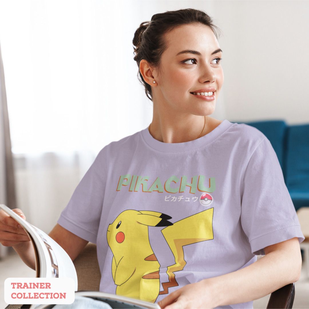Pikachu Unisex Oversized T-Shirt — front view
