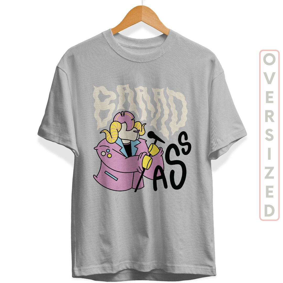 Punk Goat Unisex Oversized T-Shirt — back view