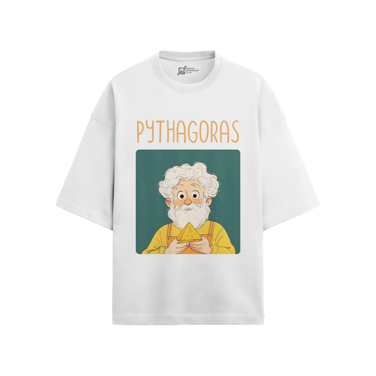 Pythagoras Oversized French Terry T-Shirt #GeniusDoodles