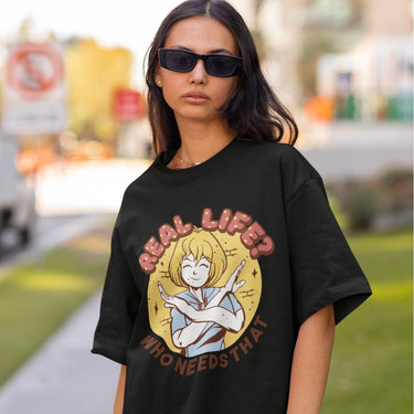 Real Life? Unisex Oversized T-Shirt