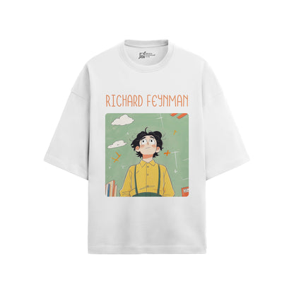 Richard Feynman Oversized French Terry T-Shirt #GeniusDoodles