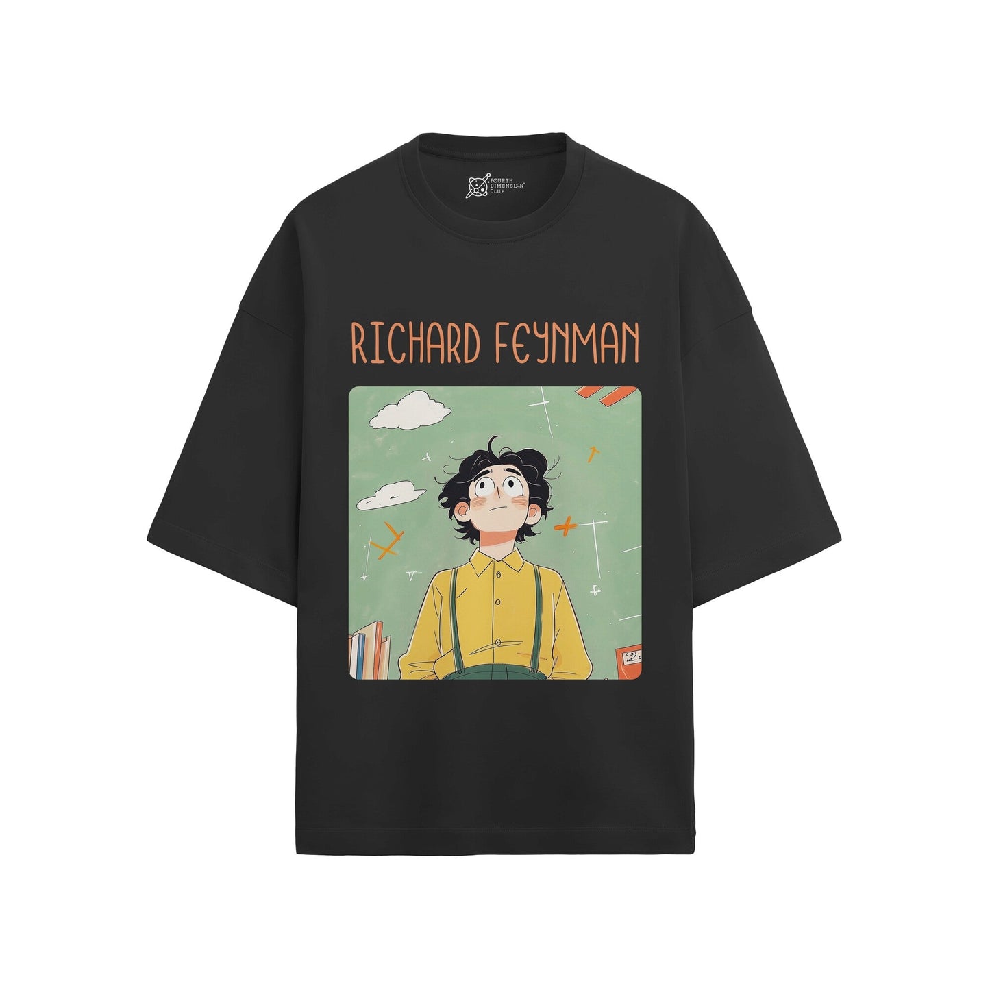 Richard Feynman Oversized French Terry T-Shirt #GeniusDoodles
