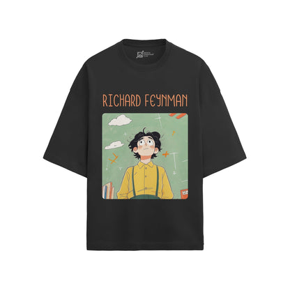 Richard Feynman Oversized French Terry T-Shirt #GeniusDoodles