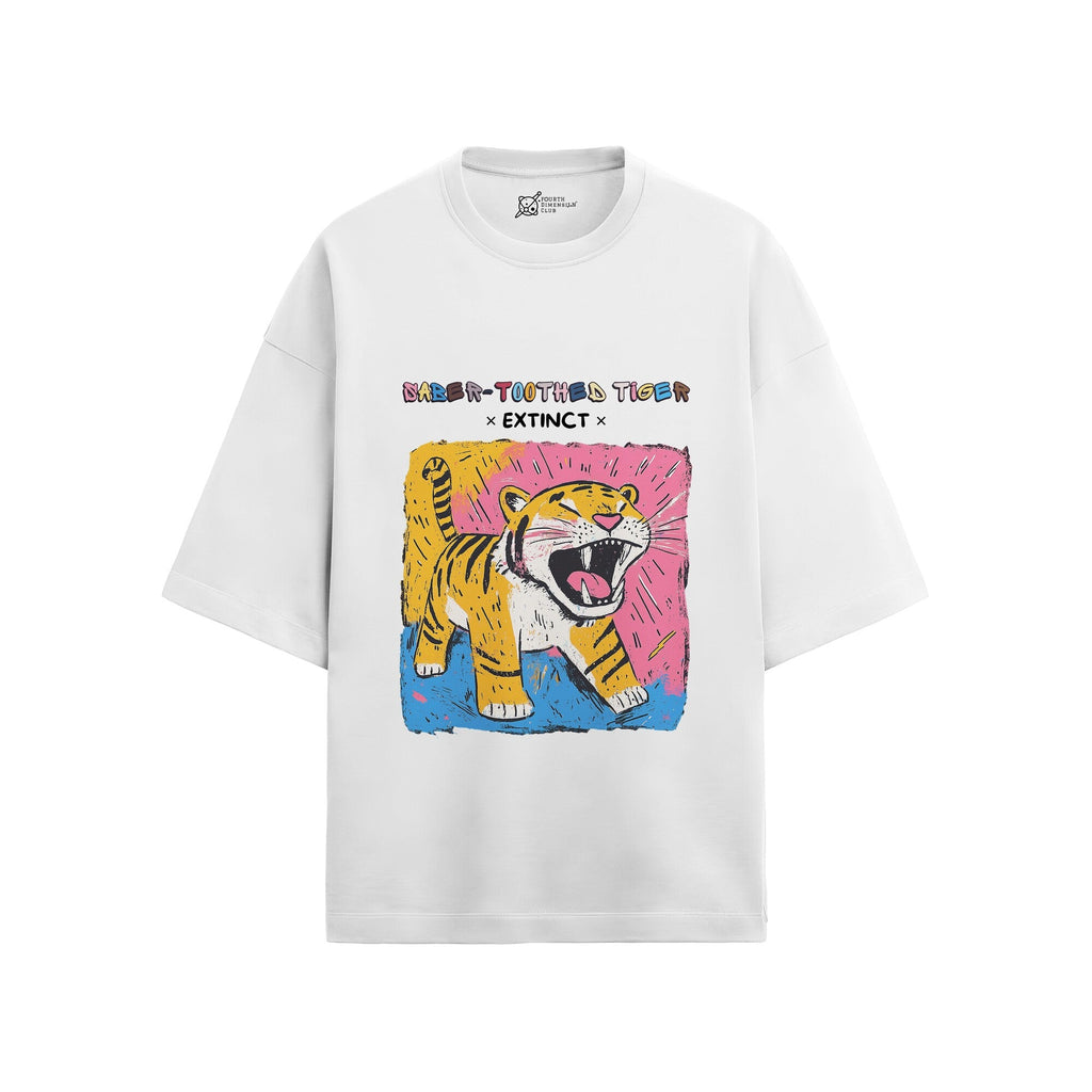 Saber-toothed Tiger Oversized French Terry T-Shirt