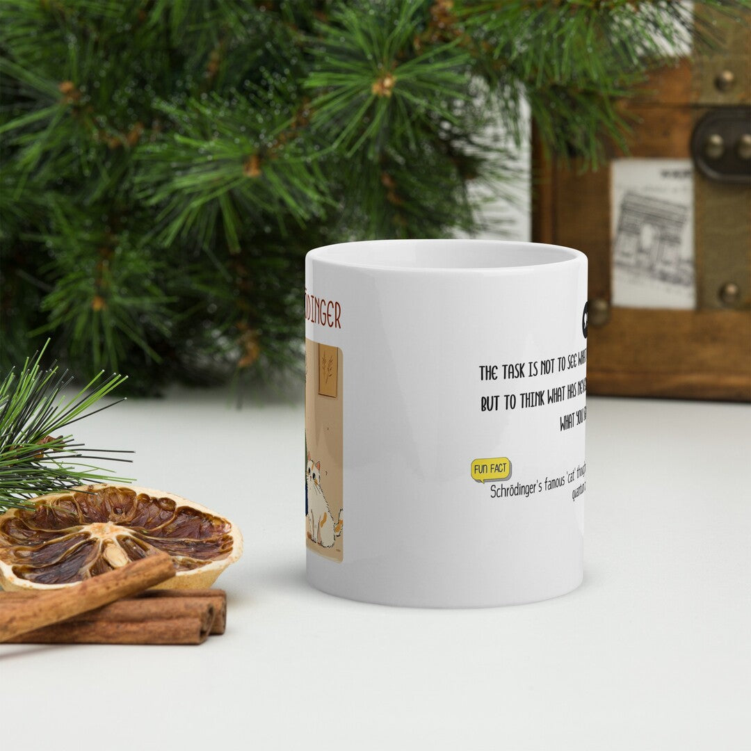 Erwin Schrödinger Coffee Mug #GeniusDoodles