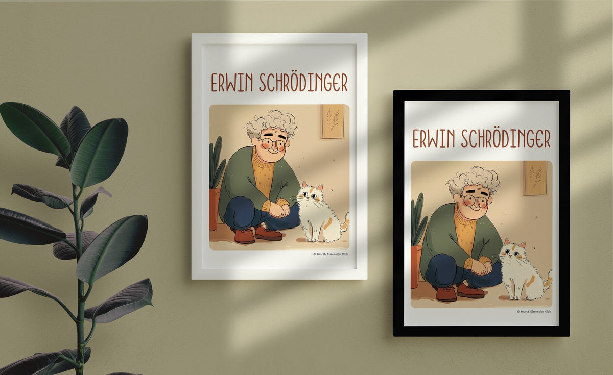 Erwin Schrödinger Framed Poster — front view