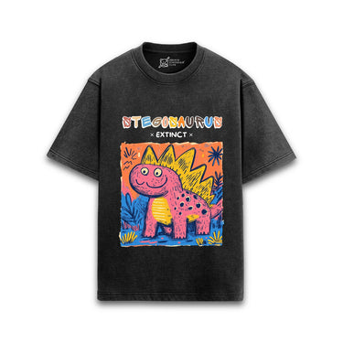 Stegosaurus Acid Wash Oversized T-Shirt #AncientArchives