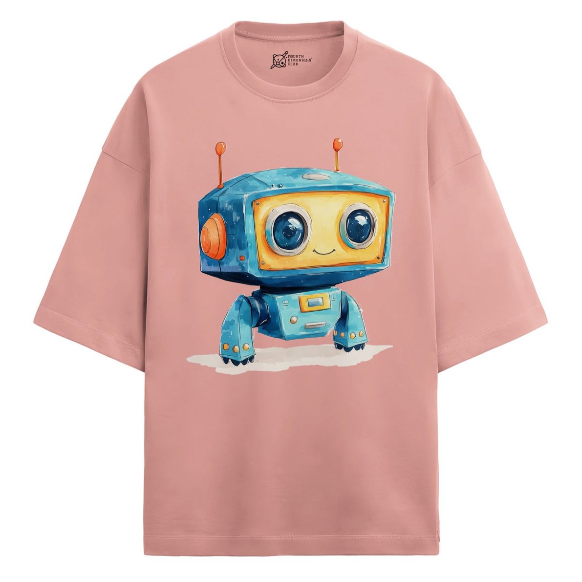 Sunny Oversized French Terry T-Shirt — flamingo