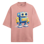 Tank Oversized French Terry T-Shirt — flamingo