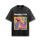 Velociraptor Acid Wash Oversized T-Shirt