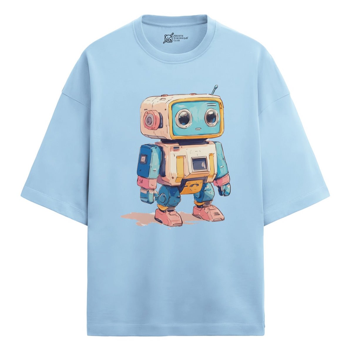 Widget Oversized French Terry T-Shirt — baby-blue