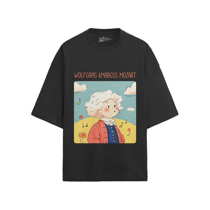 Wolfgang Amadeus Mozart Oversized French Terry T-Shirt #GeniusDoodles