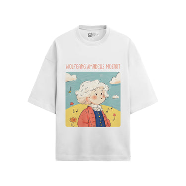 Wolfgang Amadeus Mozart Oversized French Terry T-Shirt #GeniusDoodles