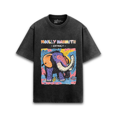 Woolly Mammoth Acid Wash Oversized T-Shirt #AncientArchives