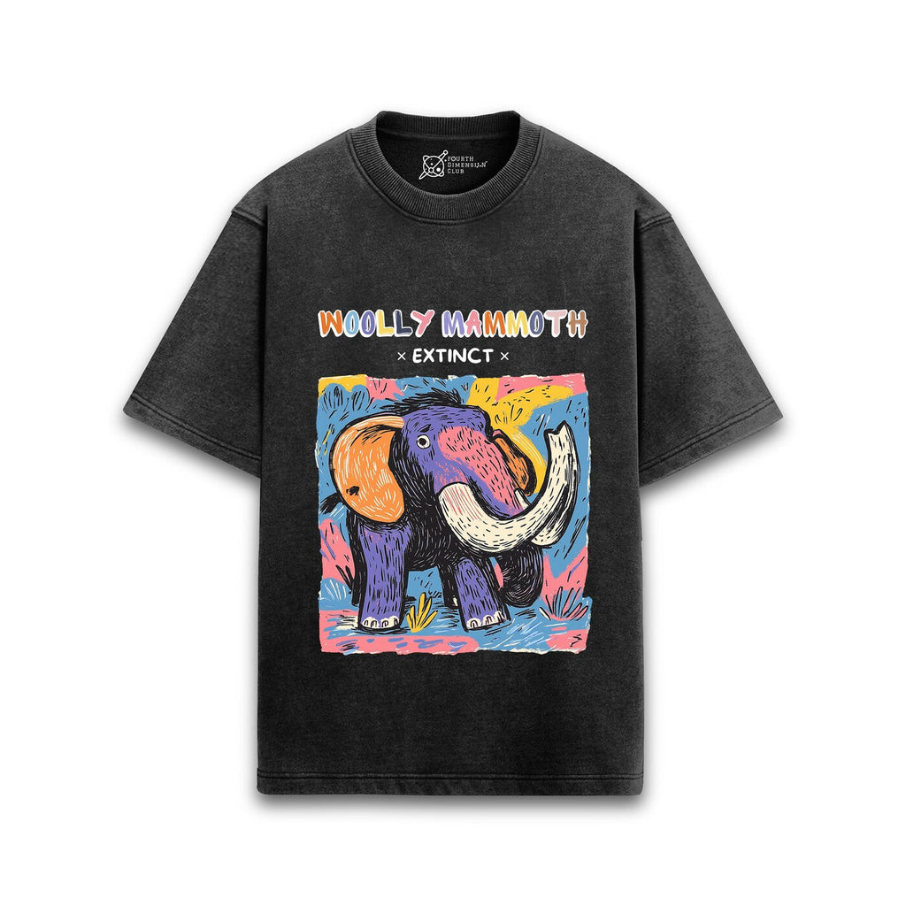 Woolly Mammoth Acid Wash Oversized T-Shirt