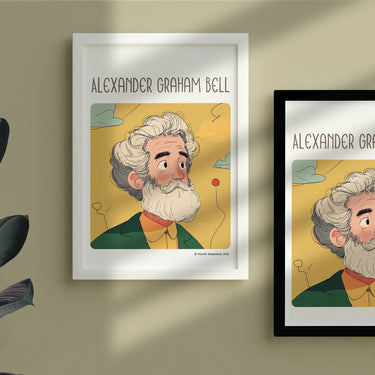 Alexander Graham Bell Framed Poster #GeniusDoodles