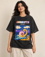 Ammonite Acid Wash Oversized T-Shirt #AncientArchives