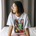 Frog License Comic Unisex Oversized T-Shirt — White
