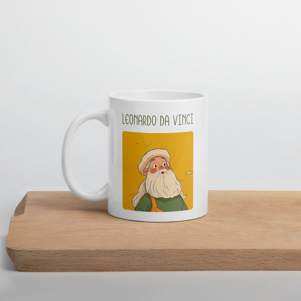 Leonardo da Vinci Coffee Mug — back view