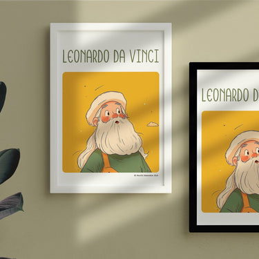 Leonardo da Vinci Framed Poster #GeniusDoodles