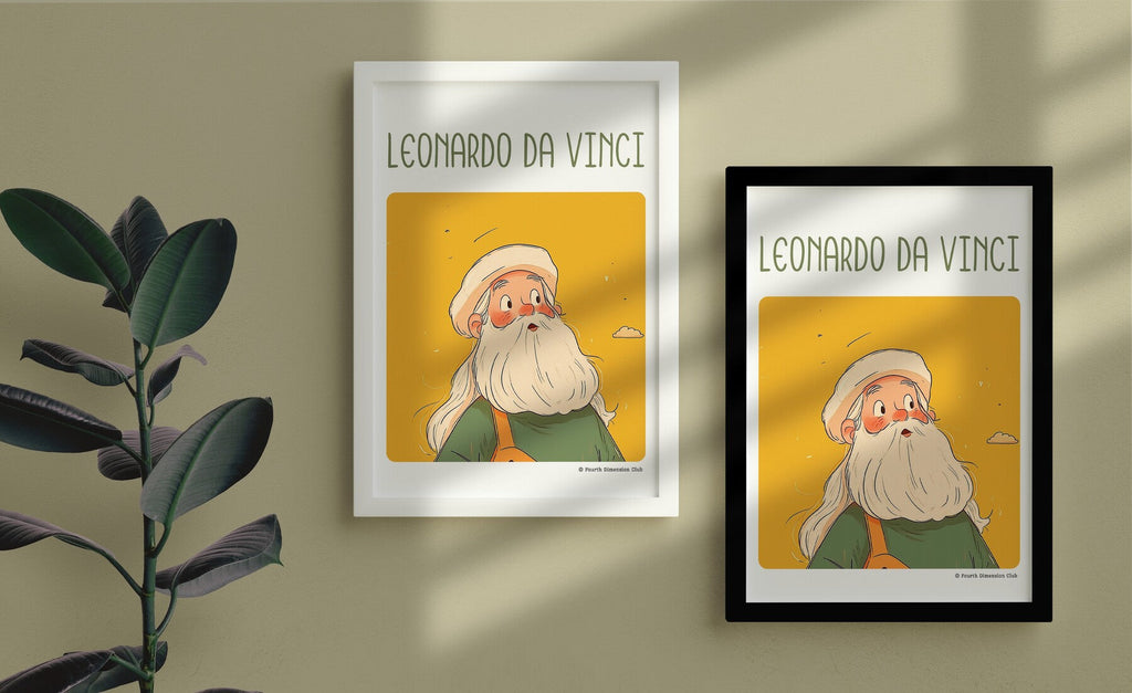 Leonardo da Vinci Framed Poster — front view