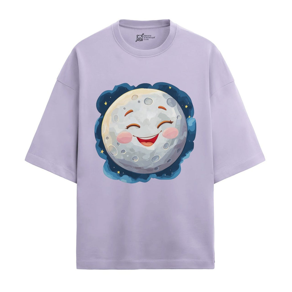 Moon Oversized French Terry T-Shirt — lavender