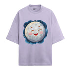 Moon Oversized French Terry T-Shirt — lavender