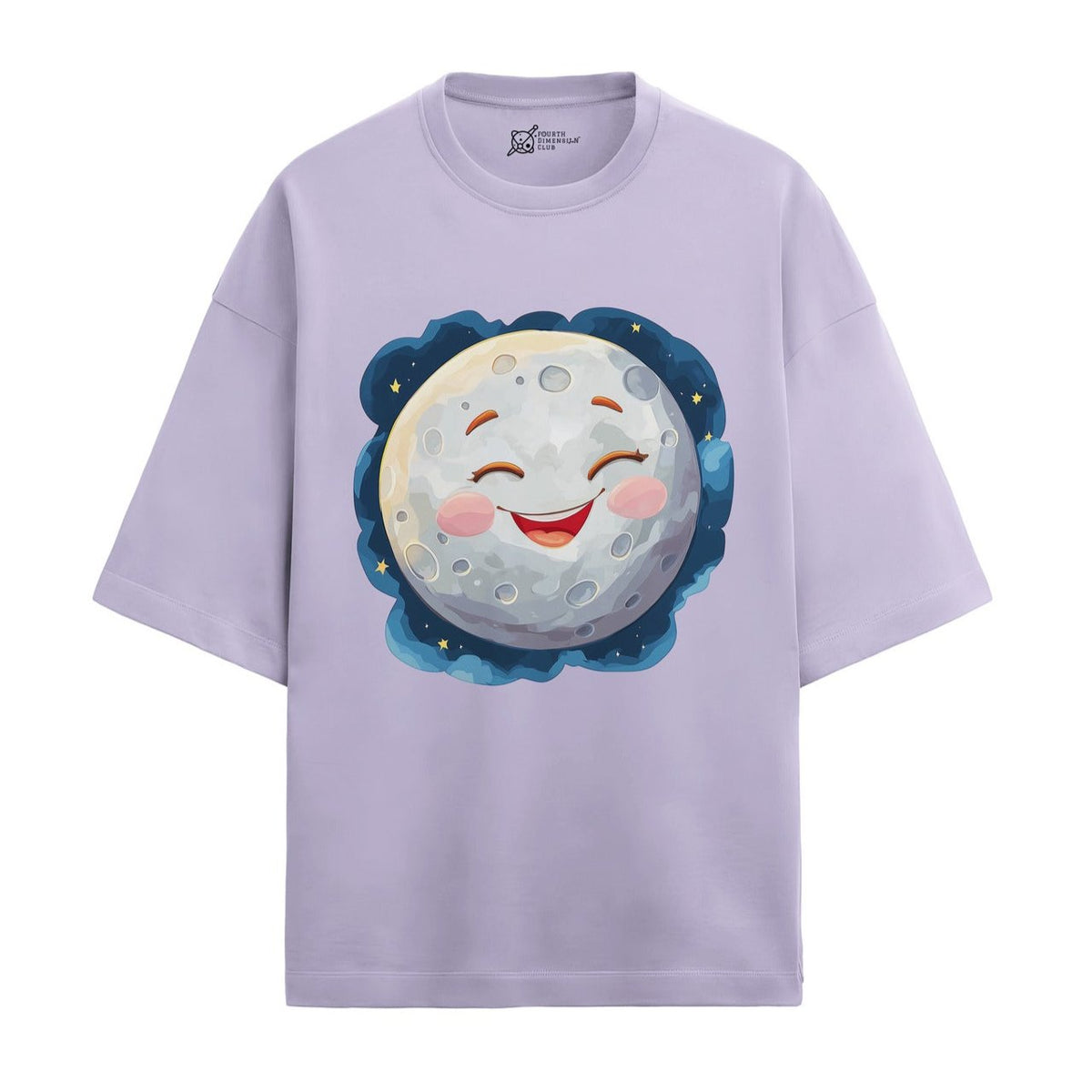 Moon Oversized French Terry T-Shirt — lavender