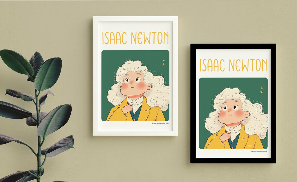 Isaac Newton Framed Poster — back view