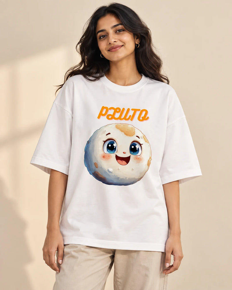 Pluto Oversized French Terry T-Shirt #StellarSquad