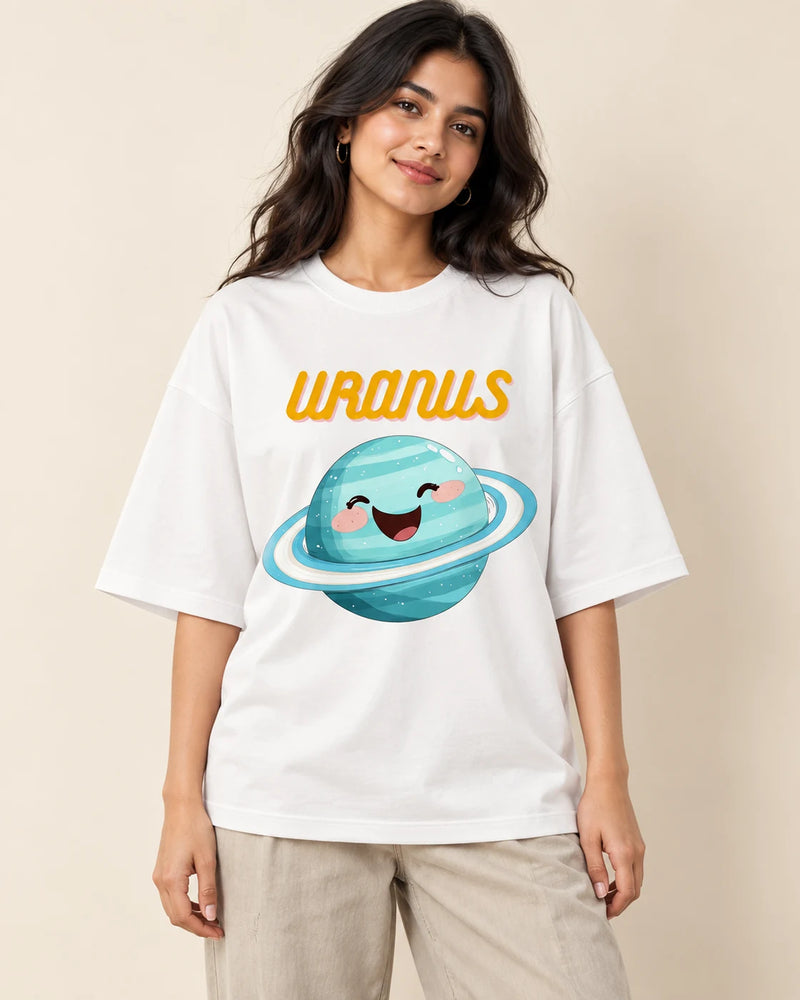 Uranus Oversized French Terry T-Shirt #StellarSquad