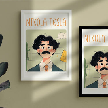 Nikola Tesla Framed Poster #GeniusDoodles