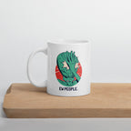 Alien Facepalm Coffee Mug — back view