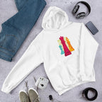 Chess Pieces Unisex Hooded Sweatshirt — White