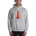 Chess Pieces Unisex Hooded Sweatshirt — detail view 2