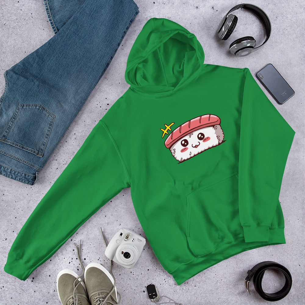 Cute Sushi Unisex Hooded Sweatshirt — Green