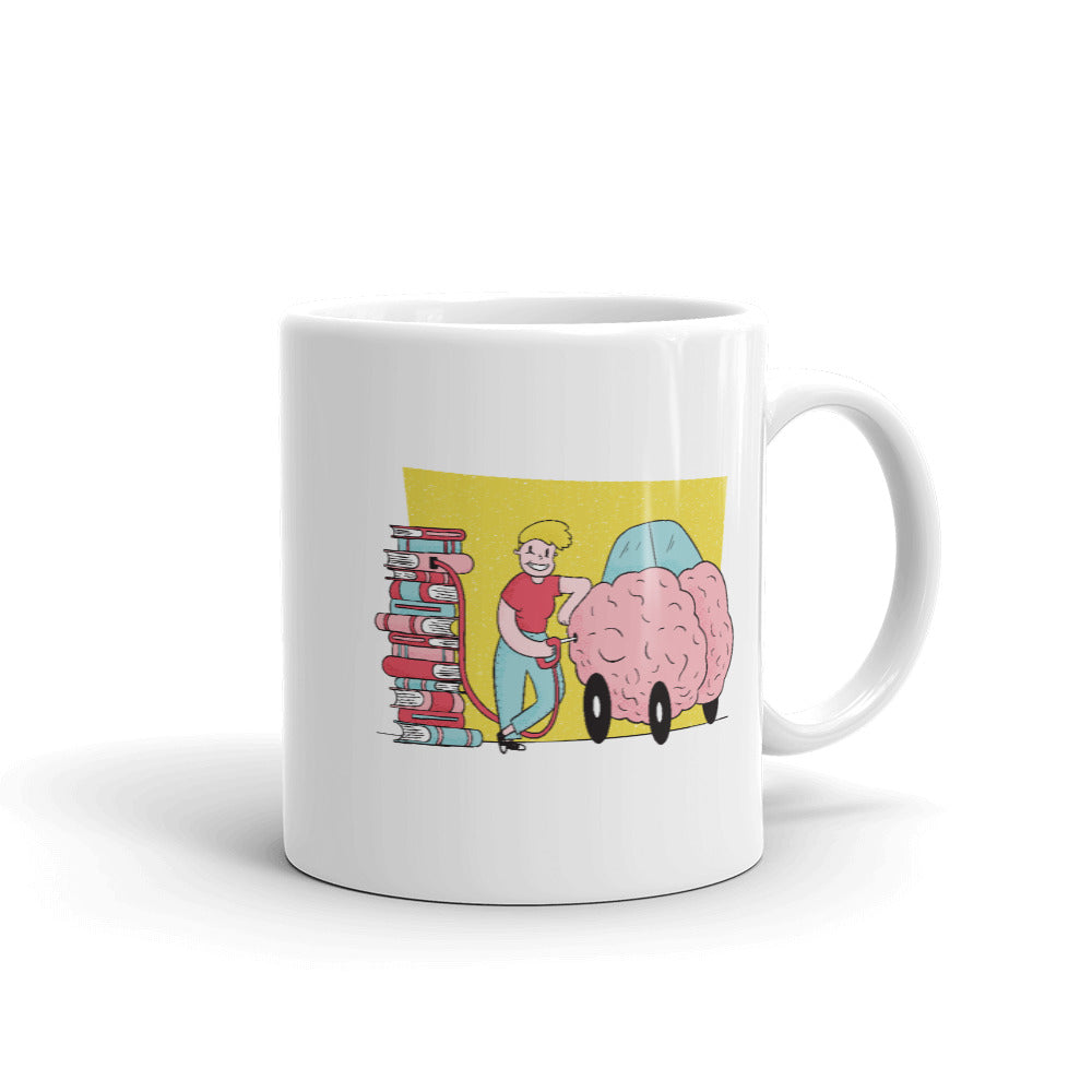 Book Fuel Coffee Mug — front view