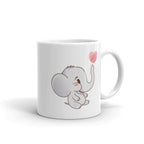 Cute Baby Elephant Coffee Mug — front view