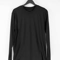 Men's Plain Full Sleeve T-Shirt — Black