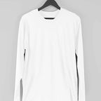 Men's Plain Full Sleeve T-Shirt — White