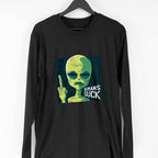 Humans Suck Full Sleeve T-Shirt — Black