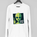 Humans Suck Full Sleeve T-Shirt — White