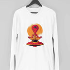Alien Meditation Full Sleeve T-Shirt — White