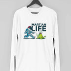 Life On Mars Full Sleeve T-Shirt — White